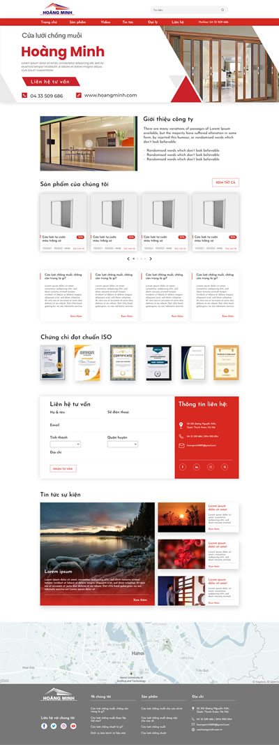 Website giới thiệu công ty Hoàng Minh